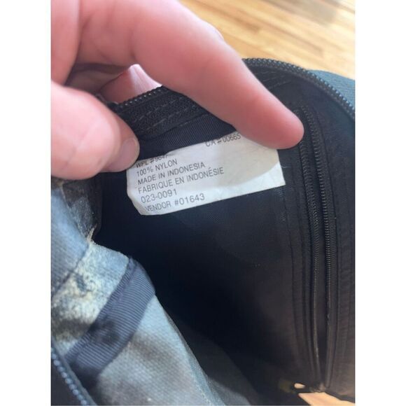 Eddie Bauer Canvas Messenger Bag Green/Gray Unisex - Picture 6 of 6